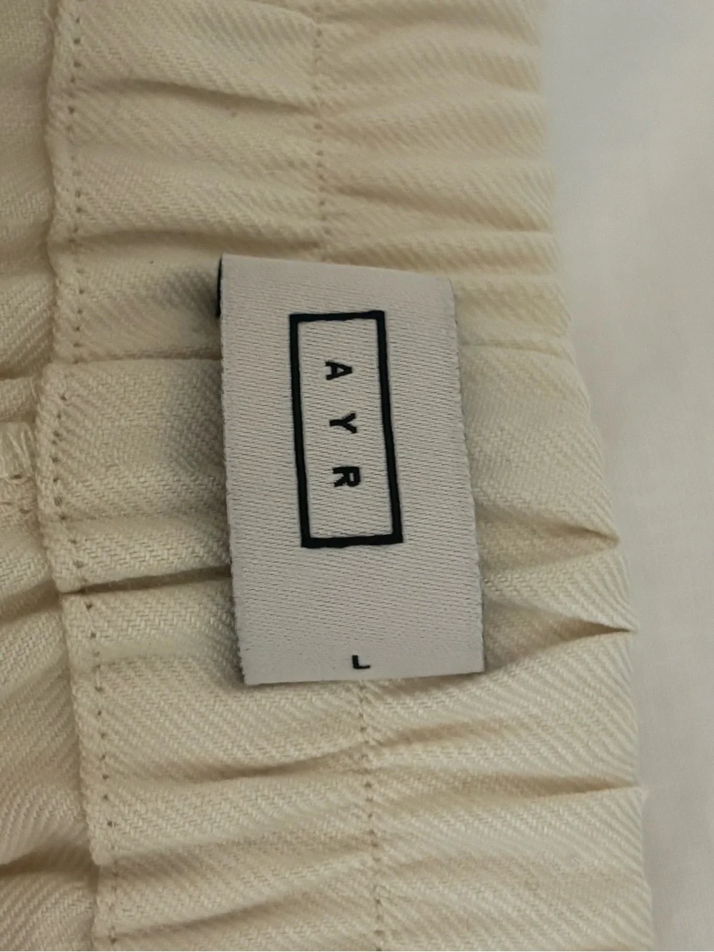 AYR The Al Fresco Linen Blend Pants Ivory Ecru